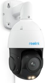 Reolink 4K 8MP UHD PTZ Outdoor Überwachungskamera PoE mit 5X 3D optischem Zoom, Auto-Tracking, Farbnachtsicht, smarte Personen-/Fahrzeug-/Tier-Erkennung, Zwei-Wege-Audio, 24/7 Aufzeichnung, RLC-823S1