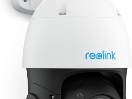 Reolink 4K 8MP UHD PTZ Outdoor Überwachungskamera PoE mit 5X 3D optischem Zoom, Auto-Tracking, Farbnachtsicht, smarte Personen-/Fahrzeug-/Tier-Erkennung, Zwei-Wege-Audio, 24/7 Aufzeichnung, RLC-823S1