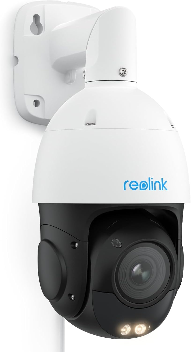 51DfLCdoLJL._AC_SL1500 Reolink 4K 8MP UHD PTZ Outdoor Überwachungskamera PoE mit 5X 3D optischem Zoom, Auto-Tracking, Farbnachtsicht, smarte Personen-/Fahrzeug-/Tier-Erkennung, Zwei-Wege-Audio, 24/7 Aufzeichnung, RLC-823S1
