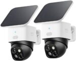 eufy Security SoloCam 2pack, Überwachungskamera aussen solar, 360°-Überwachung, Keine Toten Winkel, Überwachungskamera aussen mit 2,4-GHz-WLAN, Gebührenfreie Nutzung, HomeBase 3 kompatibel