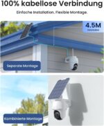 Reolink 4K PT Solar Überwachungskamera Aussen Set Outdoor Akku mit Home Hub, 360° Schwenkbare, Farbnachtsicht, Lokaler Speicher, Ohne ABO-Gebühren, Argus PT Ultra 2-Kamera-Set, mit Solarpanel