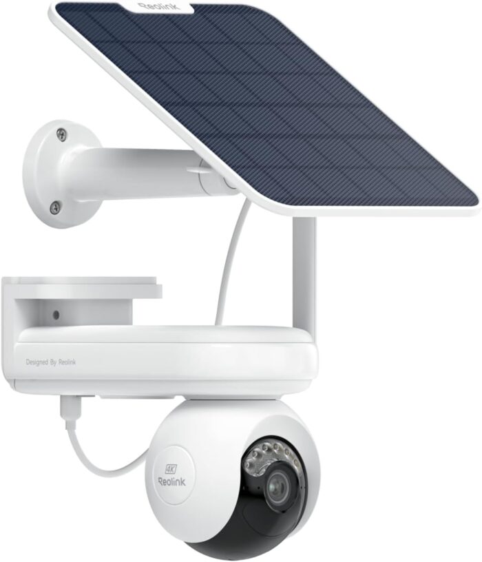 Reolink Altas PT Ultra, Erste 4K Solar Überwachungskamera Aussen Akku mit Daueraufzeichnung, Auto-Tracking, 10s Voraufzeichnung, ColorX-Nachtsicht, 8MP PT WLAN Kamera Outdoor, Wi-Fi 6, mit Solarpanel