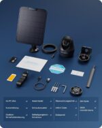 Reolink 4K 4G LTE Überwachungskamera Aussen mit SIM Karte Ohne WLAN, 355°&140° PTZ Solar Kamera Outdoor mit 8MP Farbnachtsicht, 32GB microSD-Karte, Go PT Ultra (Grau) +Solarpanel