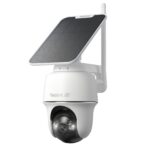Reolink 4K PT Solar Überwachungskamera Aussen Set Outdoor Akku mit Home Hub, 360° Schwenkbare, Farbnachtsicht, Lokaler Speicher, Ohne ABO-Gebühren, Argus PT Ultra 2-Kamera-Set, mit Solarpanel