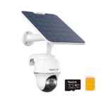 Reolink 4K 4G LTE Überwachungskamera Aussen mit SIM Karte Ohne WLAN, 355°&140° PTZ Solar Kamera Outdoor mit 8MP Farbnachtsicht, 32GB microSD-Karte, Go PT Ultra (Grau) +Solarpanel