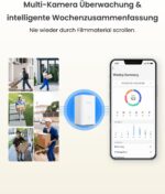 Reolink 4K PT Solar Überwachungskamera Aussen Set Outdoor Akku mit Home Hub, 360° Schwenkbare, Farbnachtsicht, Lokaler Speicher, Ohne ABO-Gebühren, Argus PT Ultra 2-Kamera-Set, mit Solarpanel