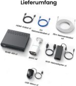 Reolink 4K Überwachungskamera Aussen Set, 8CH Videoüberwachung mit 4X 8MP PoE IP Kamera und 2TB HDD NVR für 24/7 Aufnahme Innen Outdoor, Personenerkennung und Fahrzeugerkennung, IP67, RLK8-800B4