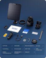 Reolink 4K 4G LTE Überwachungskamera Aussen mit SIM Karte Ohne WLAN, 355°&140° PTZ Solar Kamera Outdoor mit 8MP Farbnachtsicht, 32GB microSD-Karte, Go PT Ultra (Grau) +Solarpanel