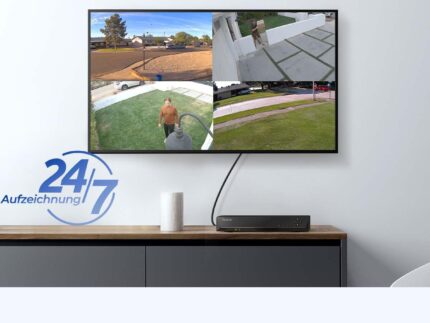 Reolink 8CH 4K PoE NVR Überwachungssystem Rekorder mit 2TB Festplatte, Videoüberwachung für Haus, Innen, Aussen Sicherheit. Unterstützt 16MP/12MP/4K/5MP/4MP HD IP Kameras, RLN8-410