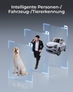 Reolink Smart 4K/8MP UHD PTZ Dome Überwachungskamera Aussen mit revolutionären 16X optischem 3D-Zoom, Farbnachtsicht, Personen-/Fahrzeug-/Tiererkennung, Zwei-Wege-Audio, 24/7 Aufzeichnung, RLC-823S2