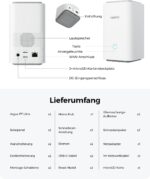 Reolink 4K PT Solar Überwachungskamera Aussen Set Outdoor Akku mit Home Hub, 360° Schwenkbare, Farbnachtsicht, Lokaler Speicher, Ohne ABO-Gebühren, Argus PT Ultra 2-Kamera-Set, mit Solarpanel
