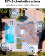 Reolink 2K Überwachungskamera Aussen Set WLAN mit Solar-/Akkubetrieb, 360° Schwenkbare, KI-Erkennung, Zentralverwaltung & Lokalspeicher, Ohne ABO-Gebühren, Home Hub Mini + 2xArgus PT Lite +Solarpanel