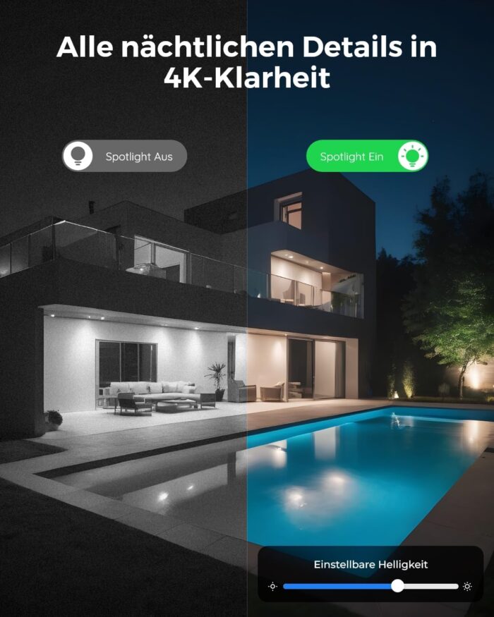 Reolink 4K 8MP UHD PTZ Outdoor Überwachungskamera PoE mit 5X 3D optischem Zoom, Auto-Tracking, Farbnachtsicht, smarte Personen-/Fahrzeug-/Tier-Erkennung, Zwei-Wege-Audio, 24/7 Aufzeichnung, RLC-823S1