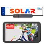 AUTO-VOX 7,2" DVR Solar Rückfahrkamera Kabellos, 2Min Schnellinstallation, 1080P Batteriebetriebene, Unterstützt 2 Kanäle, IP69K Wasserdicht Rückfahrkamera Funk für PKW/SUV/Transporter/LKW/Anhänger
