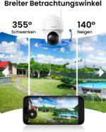 Reolink 2K Überwachungskamera Aussen Set WLAN mit Solar-/Akkubetrieb, 360° Schwenkbare, KI-Erkennung, Zentralverwaltung & Lokalspeicher, Ohne ABO-Gebühren, Home Hub Mini + 2xArgus PT Lite +Solarpanel