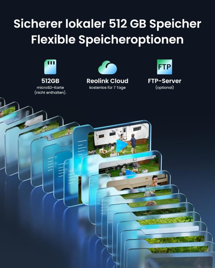 Reolink 4K 4G LTE Überwachungskamera Aussen mit SIM Karte Ohne WLAN, 355°&140° PTZ Solar Kamera Outdoor mit 8MP Farbnachtsicht, 32GB microSD-Karte, Go PT Ultra (Grau) +Solarpanel