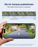 Reolink Altas PT Ultra, Erste 4K Solar Überwachungskamera Aussen Akku mit Daueraufzeichnung, Auto-Tracking, 10s Voraufzeichnung, ColorX-Nachtsicht, 8MP PT WLAN Kamera Outdoor, Wi-Fi 6, mit Solarpanel