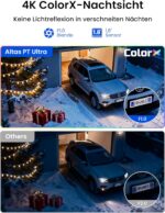 Reolink Altas PT Ultra, Erste 4K Solar Überwachungskamera Aussen Akku mit Daueraufzeichnung, Auto-Tracking, 10s Voraufzeichnung, ColorX-Nachtsicht, 8MP PT WLAN Kamera Outdoor, Wi-Fi 6, mit Solarpanel